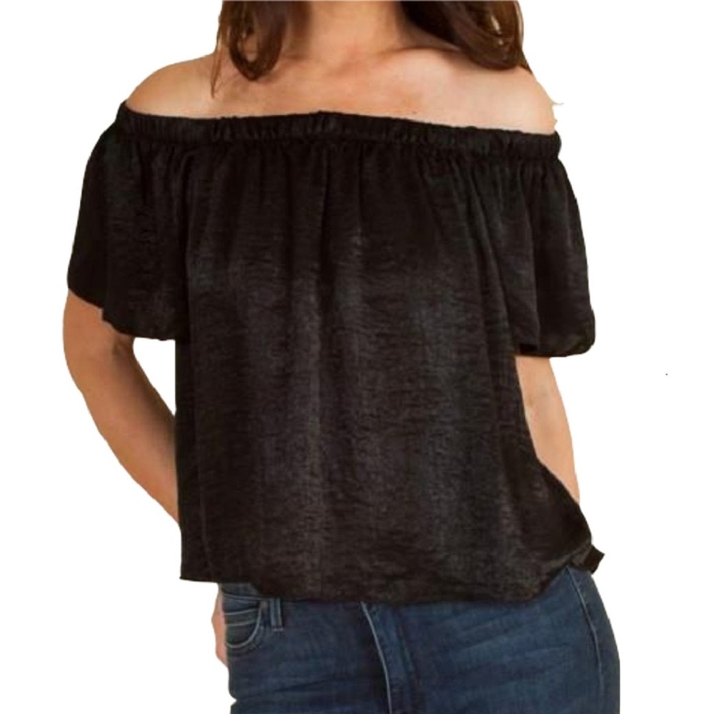NWOT Black Off The Shoulder Blouse